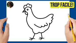 Miniature : Comment dessiner une poule 🐔 | Dessin facile