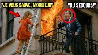 Miniature : Une fille pauvre escalade un immeuble en feu pour sauver un millionnaire