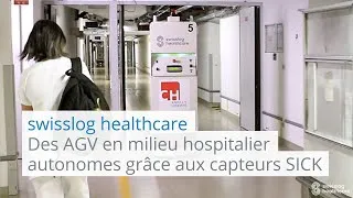 Miniature : Les robots mobiles Swisslog Healthcare équipés en capteurs SICK