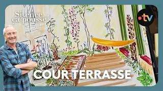 Miniature : Pas de panique : habiller et colorer une cour jardin - Silence, ça pousse !