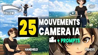 Miniature : IA vidéo : 25 prompts pour maîtriser les mouvements de caméra. Effet cinématographique