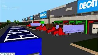 Miniature : Exemple de Simulation de circulation camion dans un entrepôt
