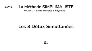Miniature : [11/41] Détox Mentale & Physique - Les 3 Détox Simultanées | SIMPLIMALISME
