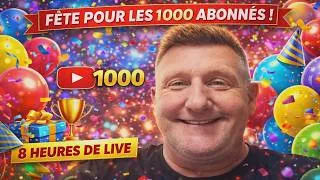 Miniature : #1000 abonnés atteints, pour vous remercié rendez vous samedi 15 à 20h pour 8h de live 🥳🥳