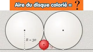 Miniature : Si tu es doué, alors prouve-le en calculant l'aire du disque coloré.