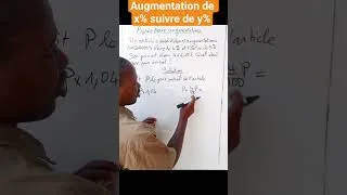 Miniature : Calculer le prix initial après augmentation de x% puis de y% #maths #education #pourcentages