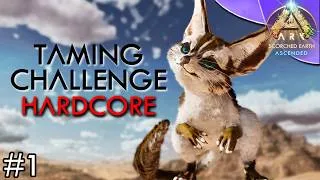 Miniature : #1 Début du ARK - TAMING CHALLENGE sur SCORCHED EARTH ! 🌵