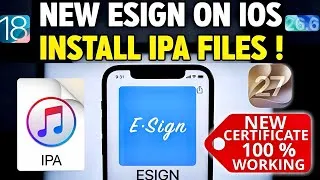 Miniature : NEW Install ESign on iOS | Install IPA Files on iPhone & iPad ,No PC & No Jailbreak [iOS 15–27 Beta]