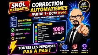 Miniature : CORRECTION  AUTOMATISMES - ÉPREUVE ANTICIPÉE ENSEIGNEMENT DE SPÉCIALITÉ SUJET MÉTROPOLE 2026