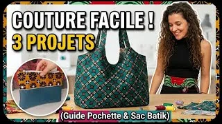 Miniature : Coudre 3 accessoires en WAX - Tuto couture pour débutants 