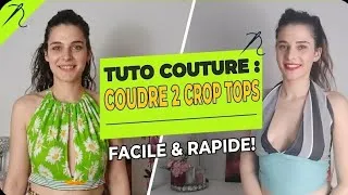 Miniature : Coudre deux crop top avec des chutes de tissu