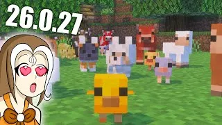 Miniature : Les nouveaux baby mobs sont TROP MIGNONS (je veux le poussin dans une machine à pop-corn) #minecraft