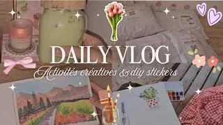 Miniature : 🌸 J'ai enfin osé faire ça seule au parc… 🎨 | Vlog cosy, aquarelle & DIY stickers 