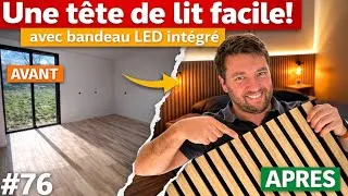 Miniature : DÉCO - On fabrique une TÊTE de LIT en panneaux tasseaux avec LED intégré