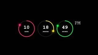 Miniature : Futuristic Animated Digital Clock with HTML CSS & JavaScript | Beginner Project