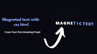 Miniature : Magnetic Text Effect with HTML CSS & JavaScript | Cool Interactive UI Animation