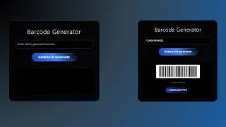 Miniature : Build a Barcode Generator with HTML, CSS & JavaScript | Beginner Friendly Project
