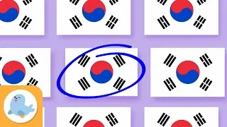 Miniature : ASIE - Trouvez les différents drapeaux - Drapeaux d'Asie - Attention visuelle pour enfants