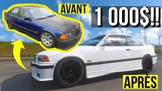 Miniature : Construire une E36 avec seulement 1 000 $ : une prépa réaliste sur Forza !