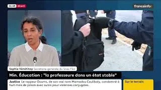 Miniature : Enseignante poignardée à Sanary sur Mer - Sophie Vénétitay SNES-FSU sur France info