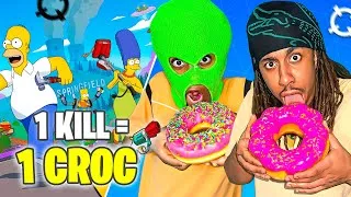 Miniature : 1 KILL = 1 CROC dans le DONUT d’HOMER SIMPSON sur FORTNITE 😂 (feat Mini Snokzy)