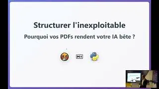 Miniature : Structurer l'inexploitable : pourquoi vos PDFs rendent votre IA bête