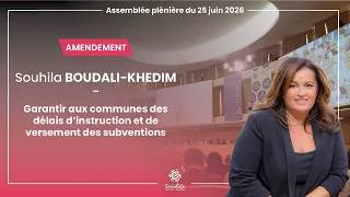 Miniature : Garantir aux communes un délai d'instruction et de versement des subventions- Souhila BOUDALI-KHEDIM