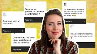 Miniature : Je réponds à vos questions sur la thèse #FAQ