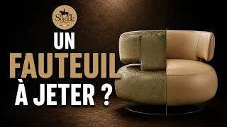 Miniature : Rénovation fauteuil cuir Roche Bobois — Recoloration & vernis mat | Sofolk