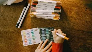 Miniature : testing all my acrylic markers - asmr no talking