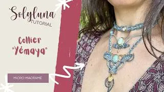Miniature : Collier Yémaya en Micro-Macramé ✨ Tuto Intermédiaire avec Pierre Naturelle