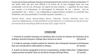 Miniature : Bac 2024: décolonisation (Indochine, Algérie, Sénégal, Gold Coast)