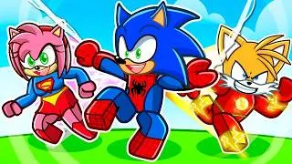 Miniature : SONIC à CRÉE une FAMILLE de SUPER HÉROS sur Roblox !