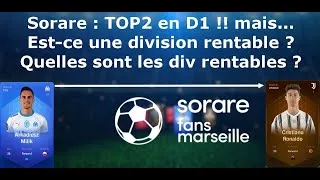Miniature : Sorare : je gagne en D1 ! Mais est-ce rentable ? Comparons la rentabilité des différentes divisions