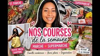 Miniature : Une semaine de courses pour une famille nombreuse (marché + supermarché)