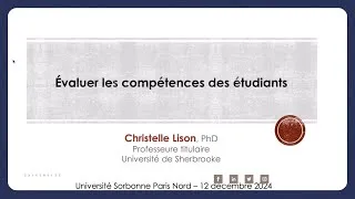 Miniature : Christelle Lison N°4 - Évaluer les compétences des étudiants