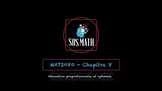 Miniature : MAT2080 - Allocation proportionnelle et optimale - UQAM