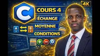 Miniature : APPRENDRE LE LANGAGE C 🚀 Cours 4 en 4K — Échange, Moyenne, Conditions et Logique Débutant → Avancé