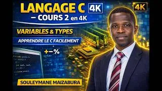 Miniature : Langage C #2 Exercices complets (4K) scanf printf variables mémoire RAM Débutant à Avancé Souleymane
