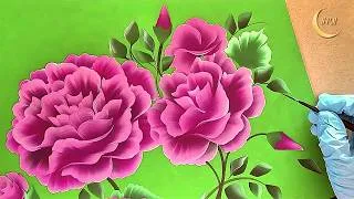 Miniature : La technique onestroke pour peindre une sublime rose