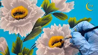 Miniature : Peinture acrylique facile : une alternative aux marguerites inratable