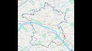 Miniature : Tour de France dans Paris - Dessiner la carte de France en courant 33Km dans Paris (Strava Art)