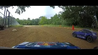 Miniature : Course auto FPV  avec volant pedales