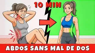 Miniature : 10 MIN ABDOS SANS MAL DE DOS | Secret d'un Ventre plat sans Douleur