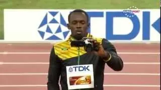 Miniature : Usain Bolt reçoit sa médaille d'or mondiale du 100