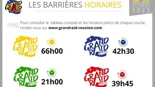 Miniature : Les barrières horaires des courses du Grand Raid (tableau récapitulatif)