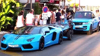 Miniature : Lamborghini Aventador LP700-4 Roadster + Polaris Slingshot SL + Range Rover Autobiography (Cannes)