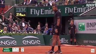 Miniature : Un des grands exploits de TSONGA à Roland Garros !