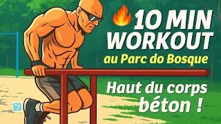 Miniature : 🏋️‍♂️ 🔥 10 min Workout au Parc do Bosque – Haut du corps béton !