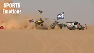 Miniature : Enorme CRASH des 2 Buggy de tête lors du Africa Eco Race 2019